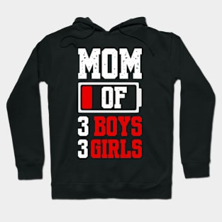 Mom of 3 Boys 3 Girls Shirt Gift from Son Mothers Day Birthday Women Hoodie